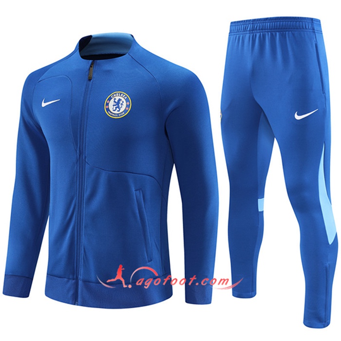 Ensemble Survetement de Foot - Veste FC Chelsea Bleu 2022/2023