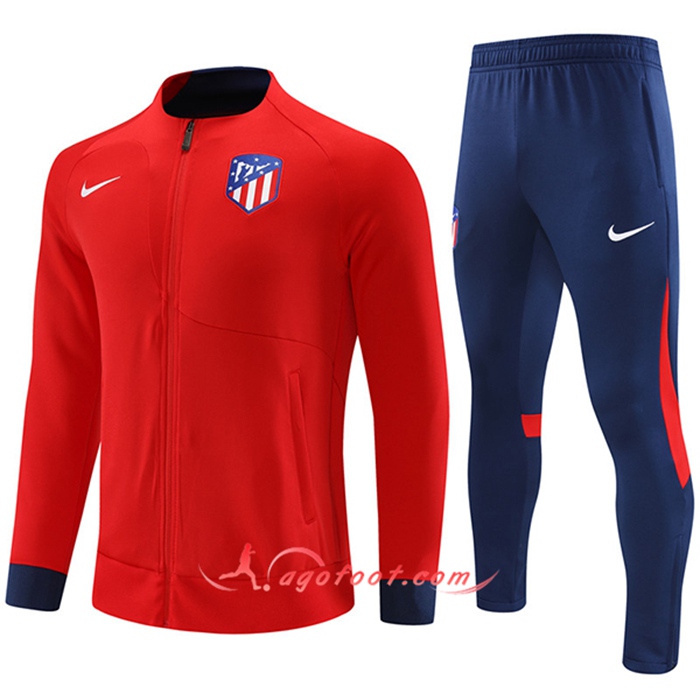Ensemble Survetement de Foot - Veste Atletico Madrid Rouge 2022/2023