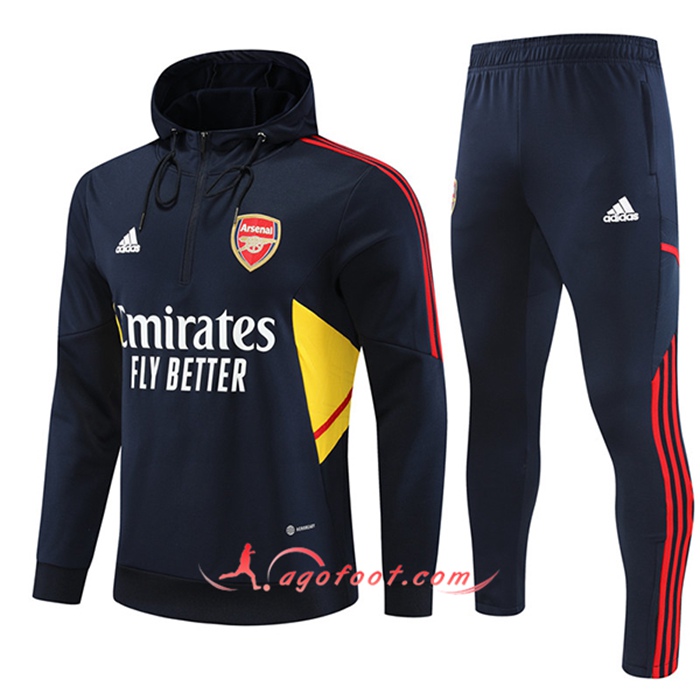 Ensemble Veste A Capuche Coupe-Vent Arsenal Bleu Marine 2022/2023
