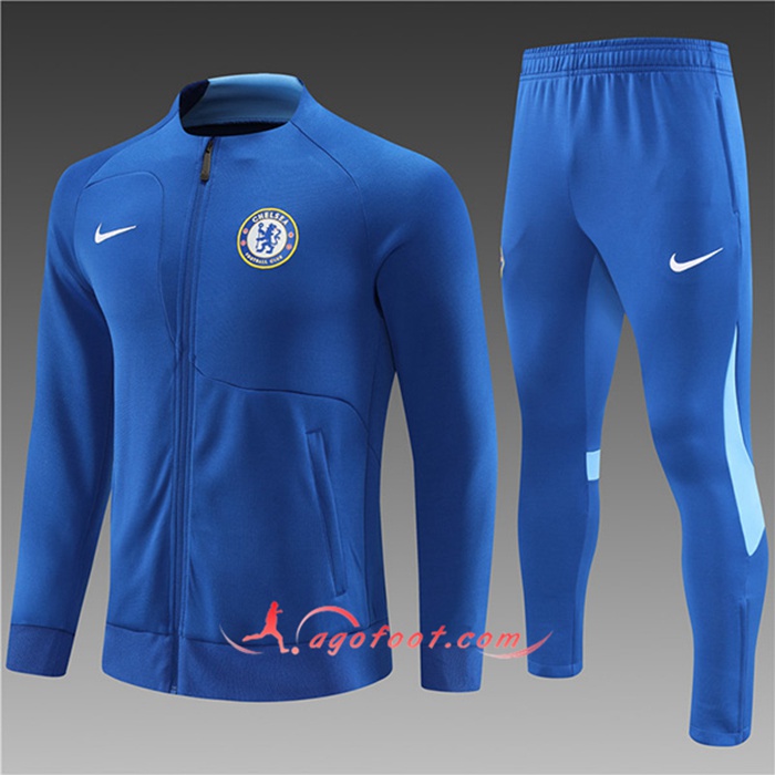 Ensemble Survetement de Foot - Veste FC Chelsea Enfant Bleu 2022/2023