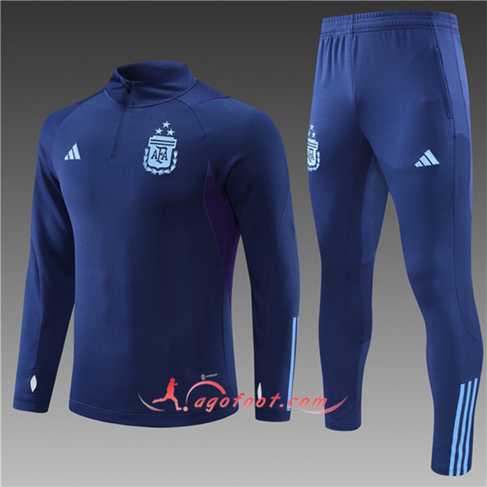 Ensemble Survetement de Foot Argentin 3 Stars Enfant Bleu Marine 2022/2023