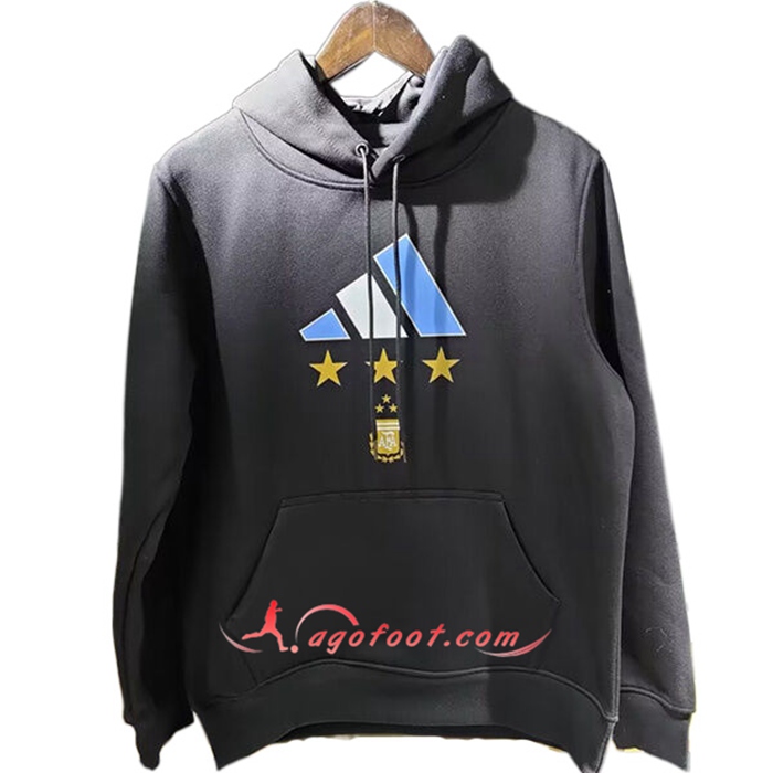 Sweatshirt Training Capuche Argentin 3 Stars (MESSI #10) Noir 2022/2023