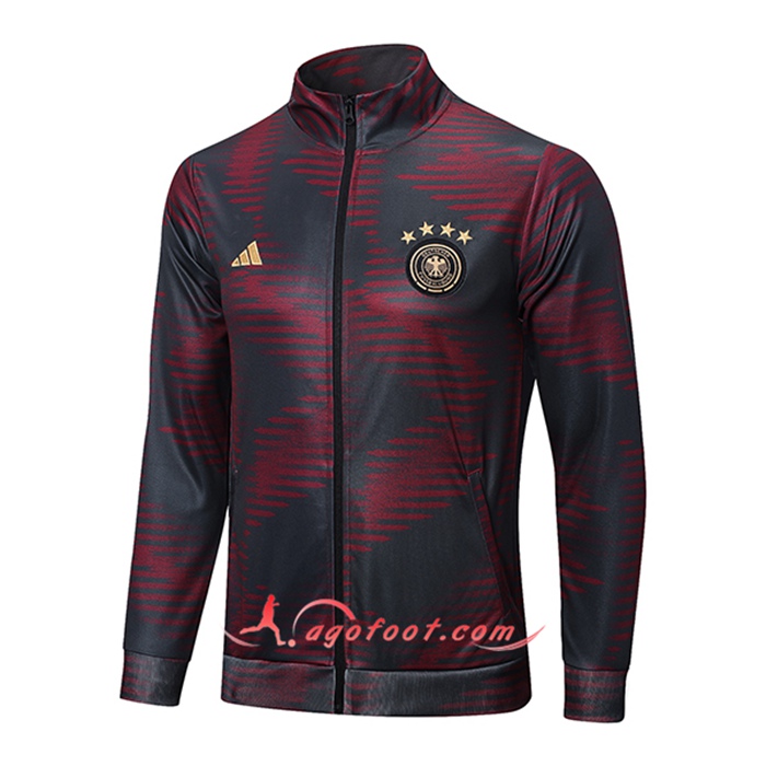 Veste Foot Allemagne Rouge/Noir 2022/2023