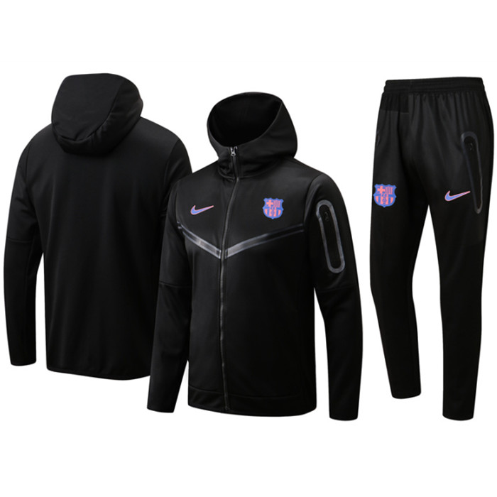 Ensemble Veste A Capuche Survetement Foot FC Barcelone Noir 2022/2023