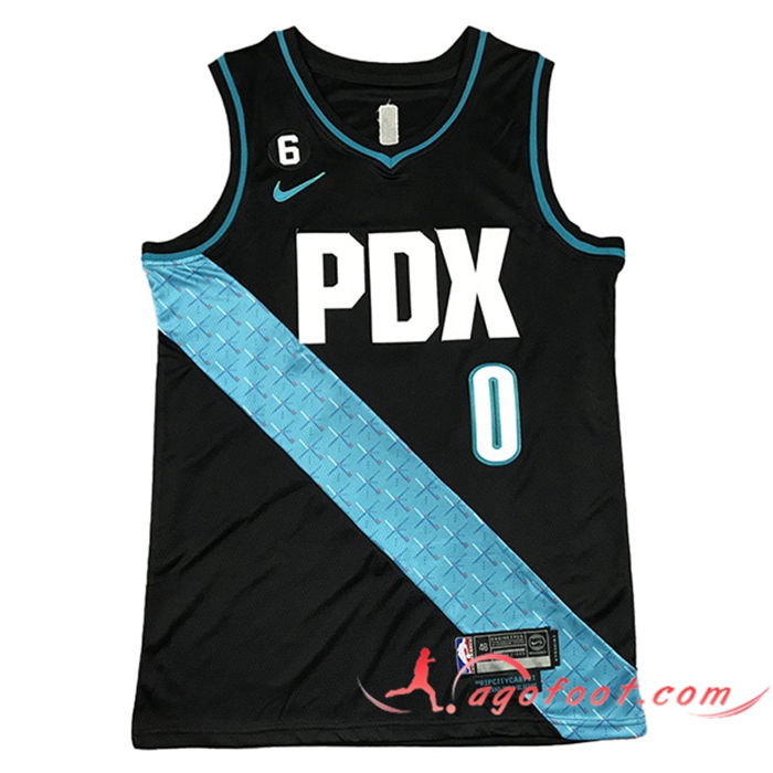 Maillot Detroit Portland Trail Blazers (LILLARD #0) 2022/23 Noir