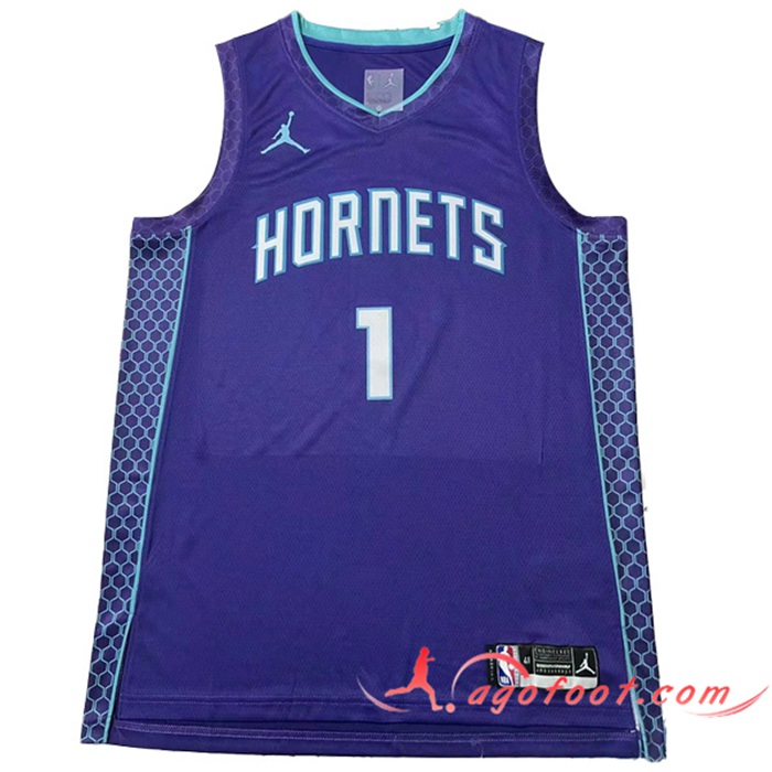 Maillot Detroit Charlotte Hornets (BALL #1) 2022/23 Bleu