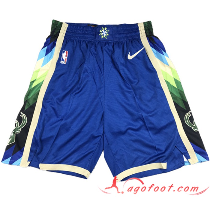 Shorts NBA Milwaukee Bucks Bleu