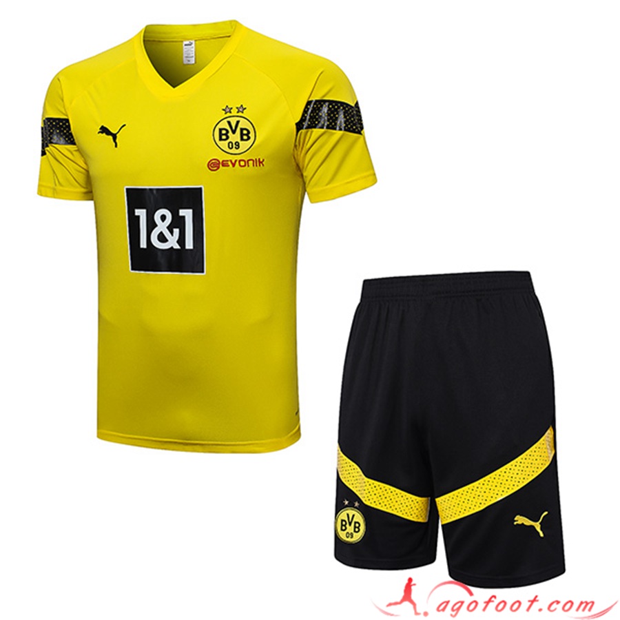 Ensemble Training T-Shirts + Shorts Dortmund Jaune 2022/2023