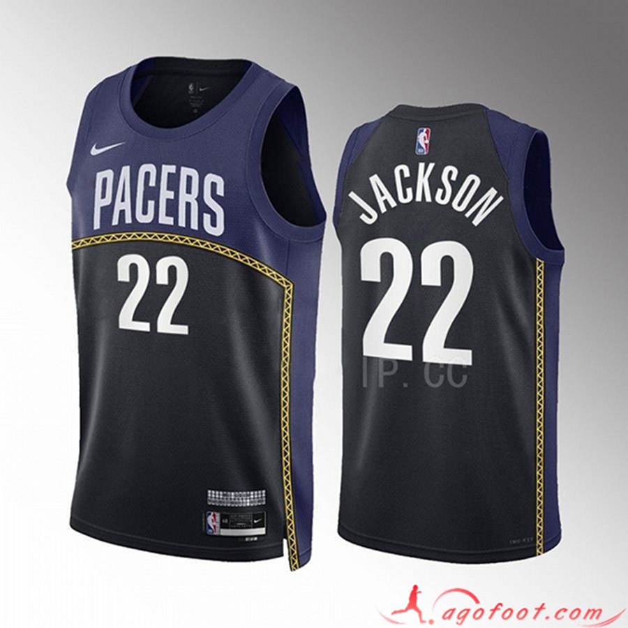 Maillot Indiana Pacers (JACKSON #22) 2022/23 Noir/Bleu