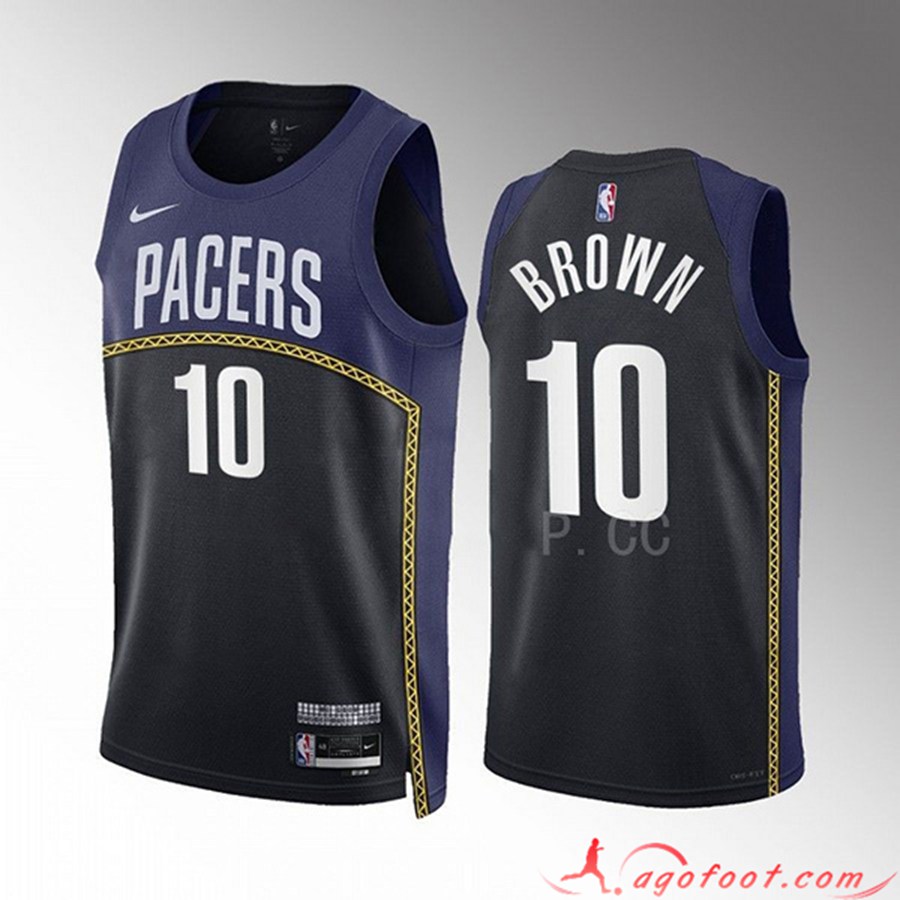 Maillot Indiana Pacers (BROWN #10) 2022/23 Noir/Bleu