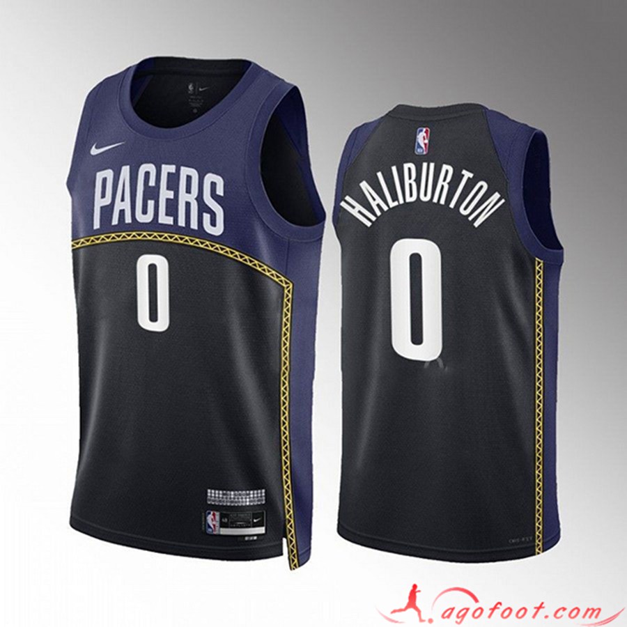 Maillot Indiana Pacers (HALIBURTON #0) 2022/23 Noir/Bleu