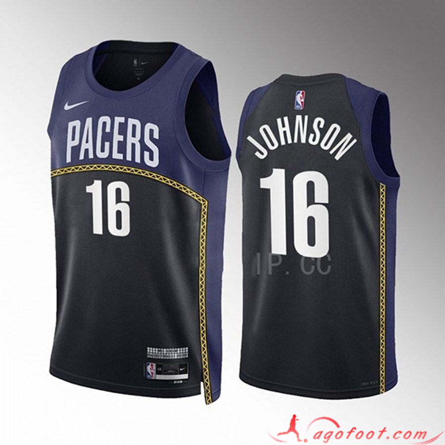 Maillot Indiana Pacers (JOHNSON #16) 2022/23 Noir/Bleu