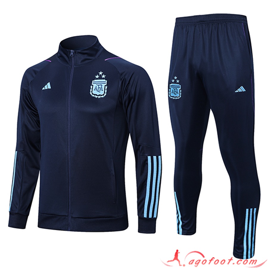 Ensemble Survetement de Foot - Veste Argentin 3 Stars Bleu Marins 2022/2023