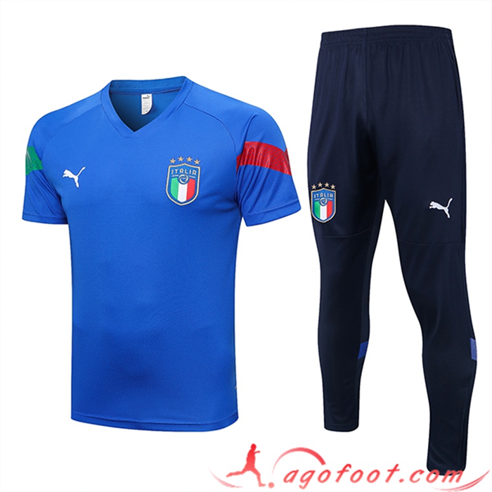 Ensemble Training T-Shirts + Pantalon Italie Bleu 2023/2023