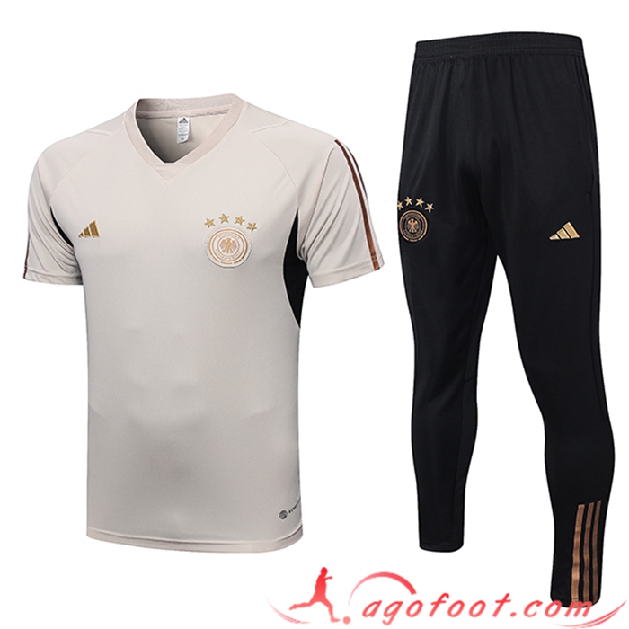 Ensemble Training T-Shirts + Pantalon Allemagne Gris Clair 2023/2023