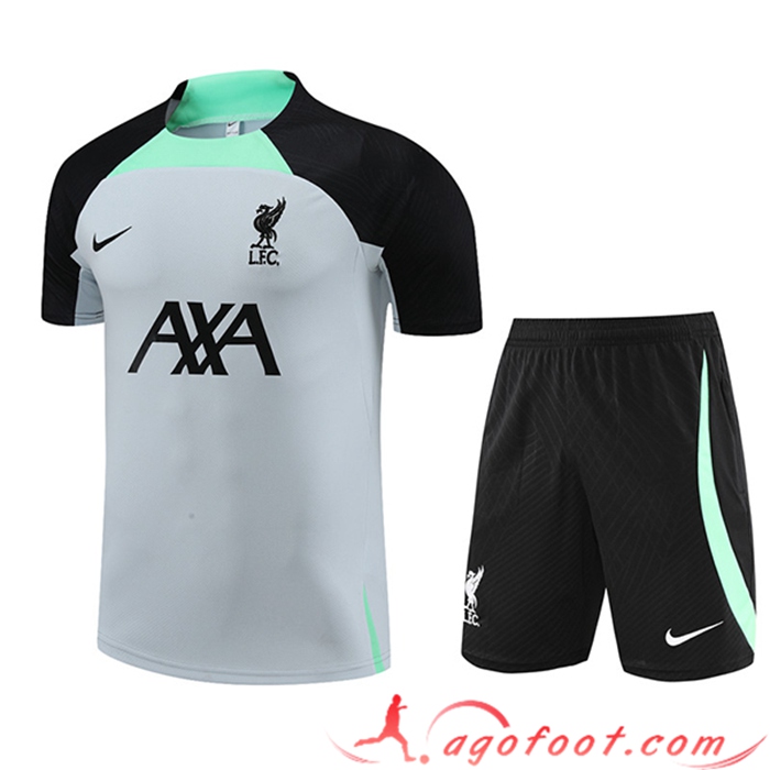 Ensemble Training T-Shirts + Shorts FC Liverpool Gris 2023/2023