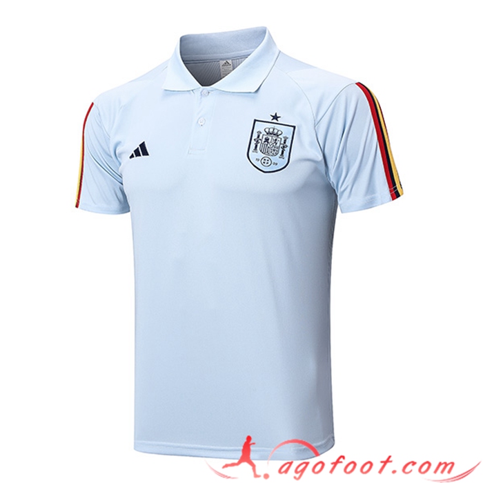 Polo Foot Espagne Bleu Clair 2023/2023