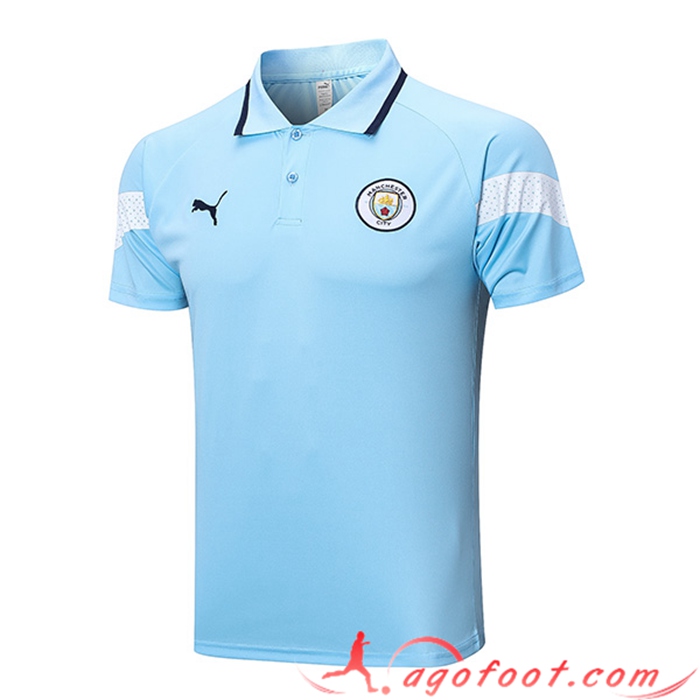 Polo Foot Manchester City Bleu Clair 2023/2023 -02