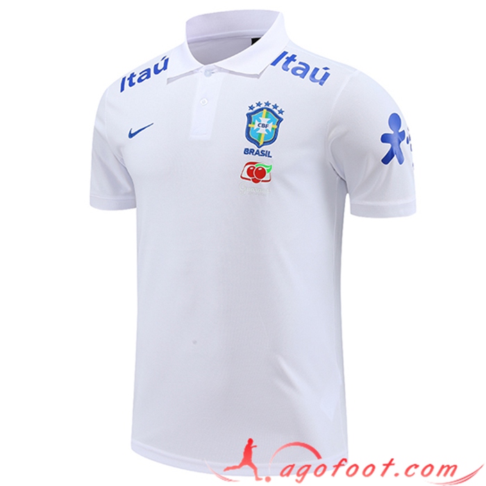 Polo Foot Bresil Blanc 2023/2023