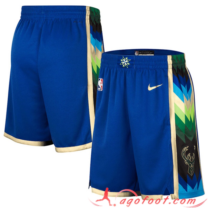 Shorts NBA Milwaukee Bucks Bleu