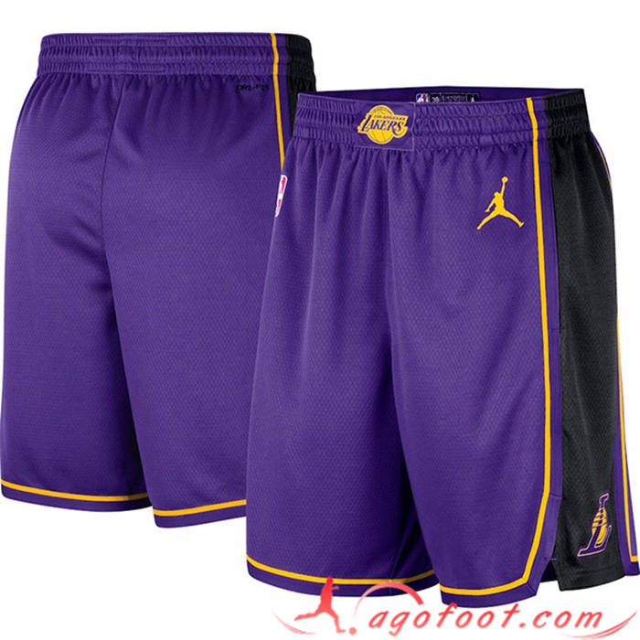 Shorts NBA Los Angeles Lakers Pourpre/Noir