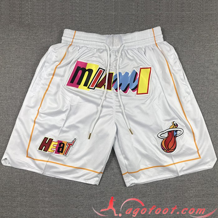 Shorts NBA Miami Heat Blanc