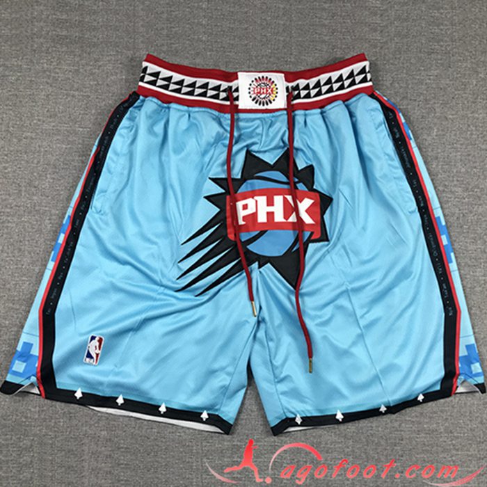 Shorts NBA Phoenix Suns Bleu Clair