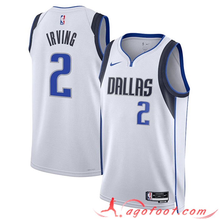 Maillot Dallas Mavericks (IRVING #2) 2023/23 Blanc Association Edition