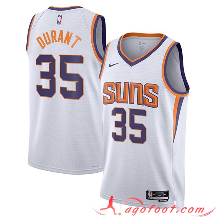 Maillot Phoenix Suns (DURANT #35) 2023/23 Blanc Association Edition
