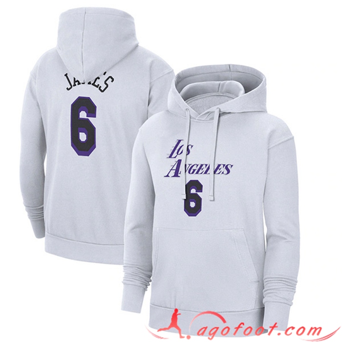 Sweatshirt Training Capuche Los Angeles Lakers Blanc 2023