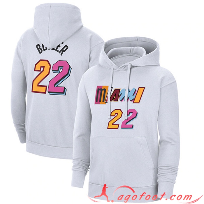 Sweatshirt Training Capuche Miami Heat Blanc 2023