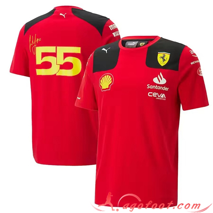 T-Shirt F1 Scuderia Ferrari Team Jaune 2023