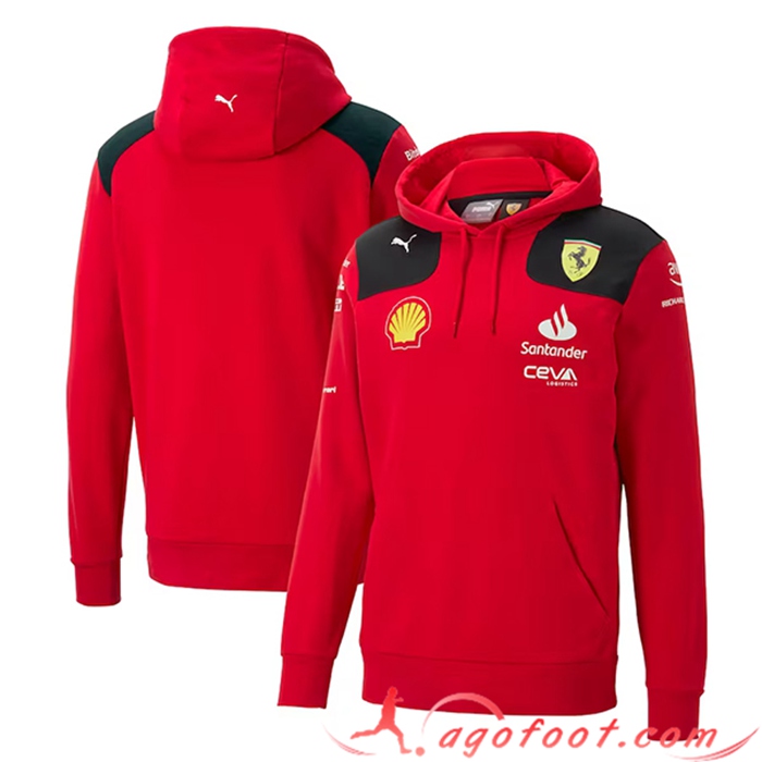 Sweatshirt Capuche F1 Scuderia Ferrari Team Jaune 2023