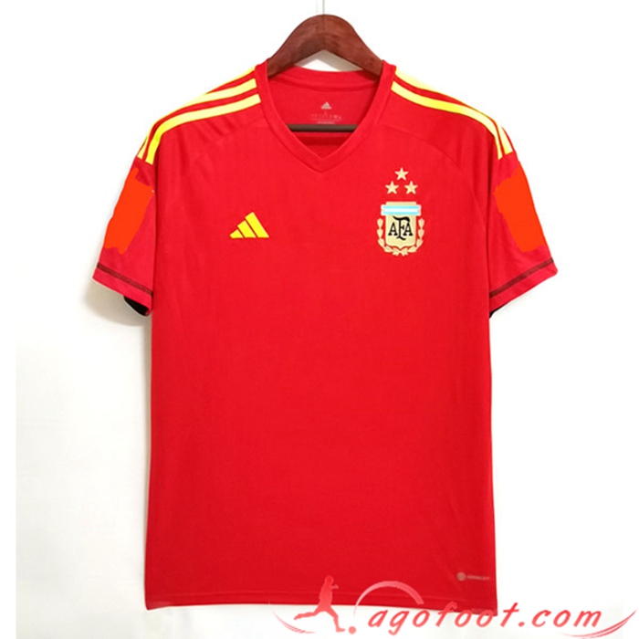 Maillot Equipe Foot Argentine 3 Stars Gardien de But Rouge 2023/2023