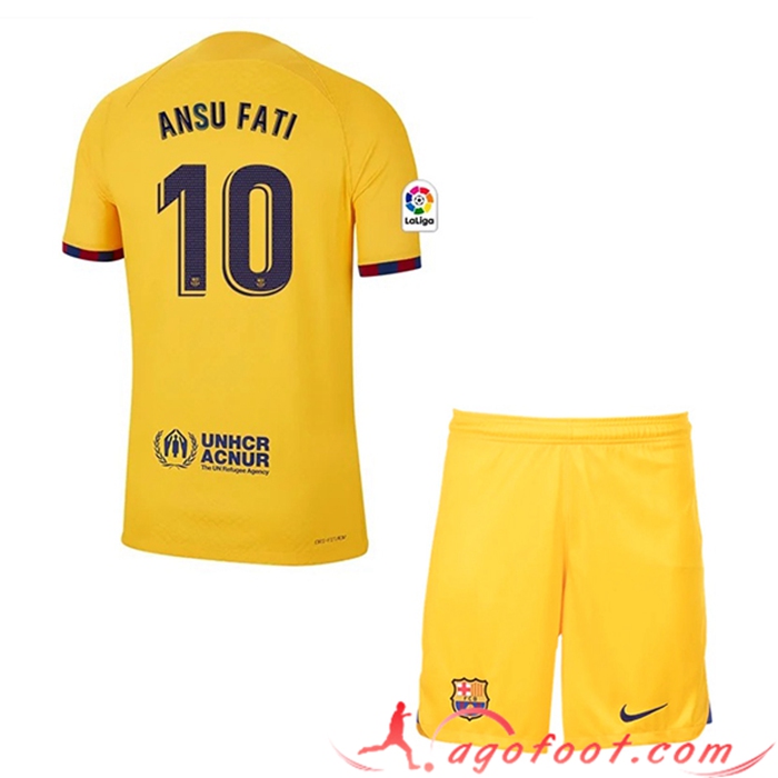 Maillot de Foot Barcelone (ANSU FATI #10) Enfants Fourth 2023/2023