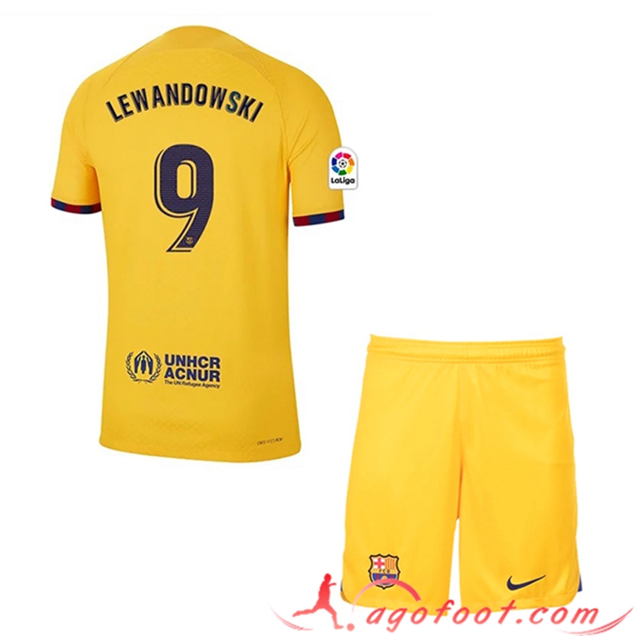 Maillot de Foot Barcelone (LEWANDOWSKI #9) Enfants Fourth 2023/2023