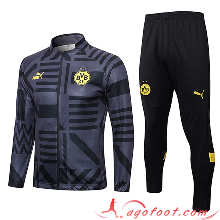 Ensemble Survetement de Foot - Veste Dortmund Gris 2023/2023