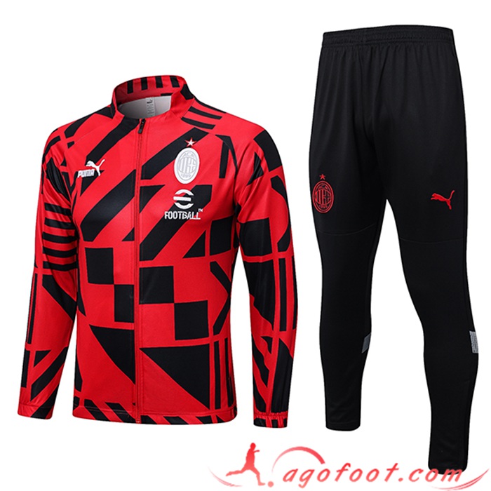Ensemble Survetement de Foot - Veste Milan AC Rouge 2023/2023