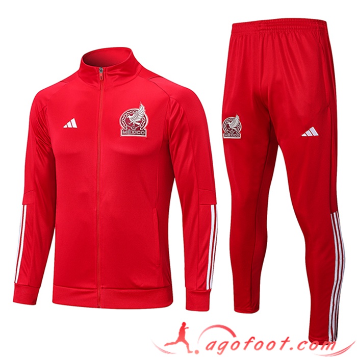 Ensemble Survetement de Foot - Veste Mexique Rouge 2023/2023