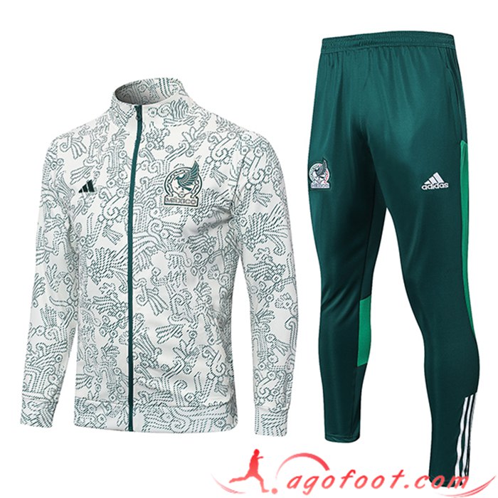Ensemble Survetement de Foot - Veste Mexique Blanc 2023/2023
