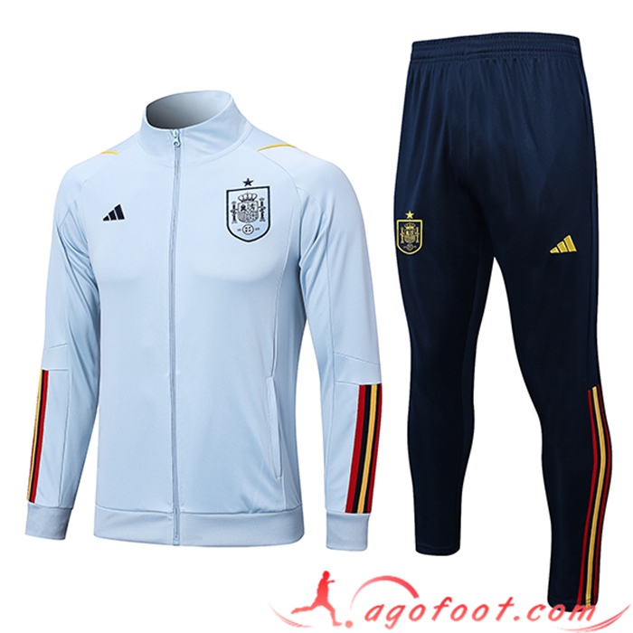 Ensemble Survetement de Foot - Veste Espagne Bleu Clair 2023/2023