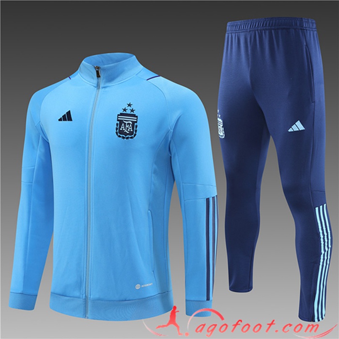 Ensemble Survetement de Foot - Veste Argentin Enfant Bleu Clair 2023/2023