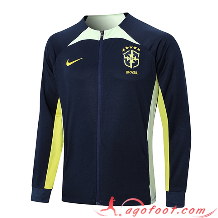 Veste Foot Bresil Bleu Marine 2023/2023