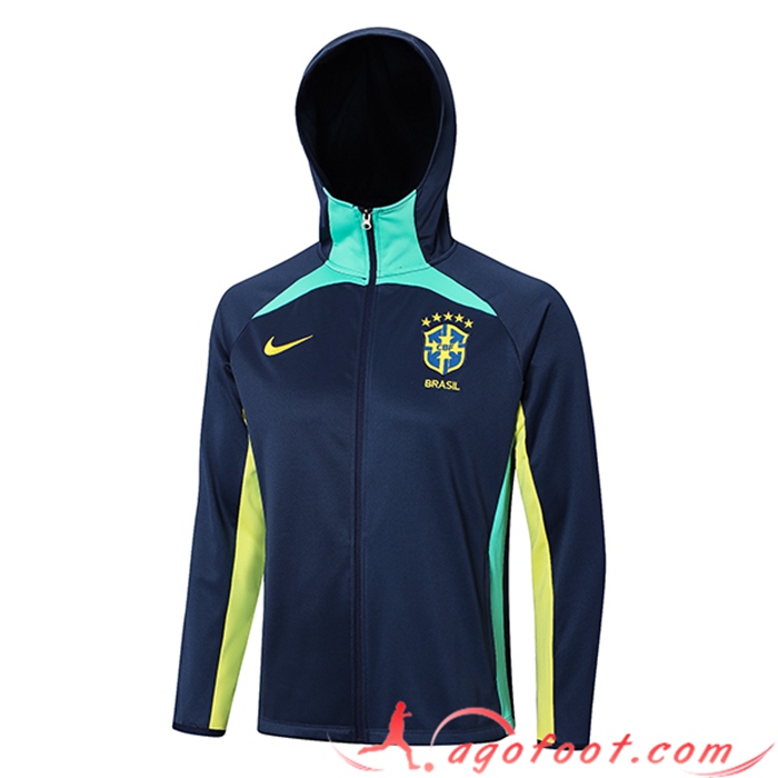 Veste A Capuche Bresil Bleu Marine 2023/2023