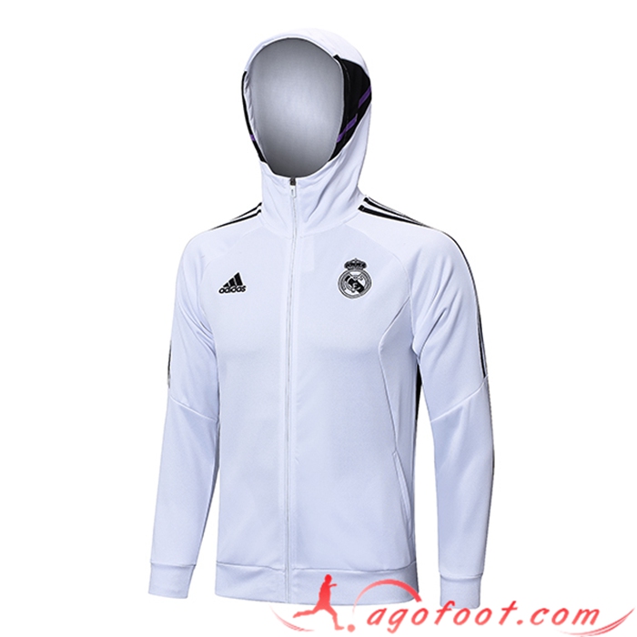 Veste A Capuche Real Madrid Blanc 2023/2023