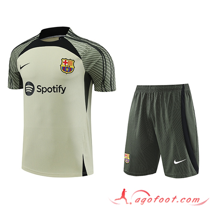 Ensemble Training T-Shirts + Shorts FC Barcelone Vert 2023/2024