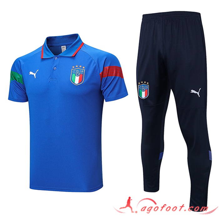 Ensemble Polo Foot Italie Bleu 2022/2023