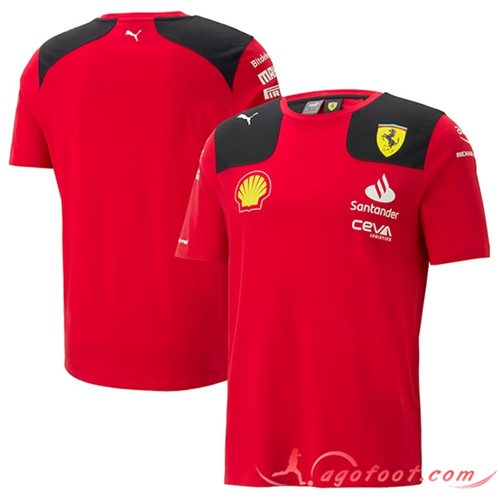 T-Shirt F1 Scuderia Ferrari Team Rouge 2023