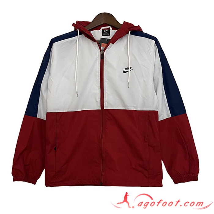 Coupe-Vent Nike Blanc/Rouge 2023