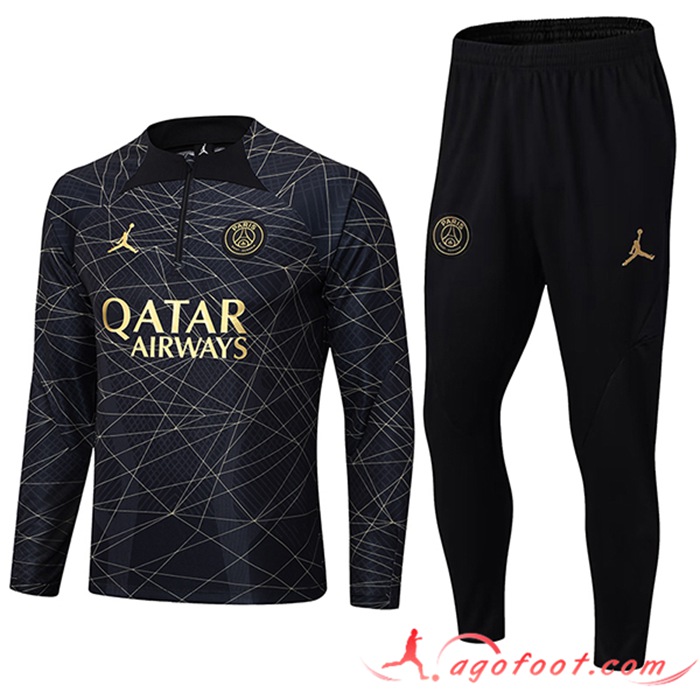 Ensemble Survetement de Foot PSG Noir 2023